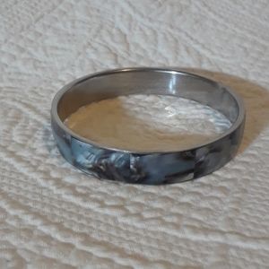 Vintage abalone shell cuff made in Philippines